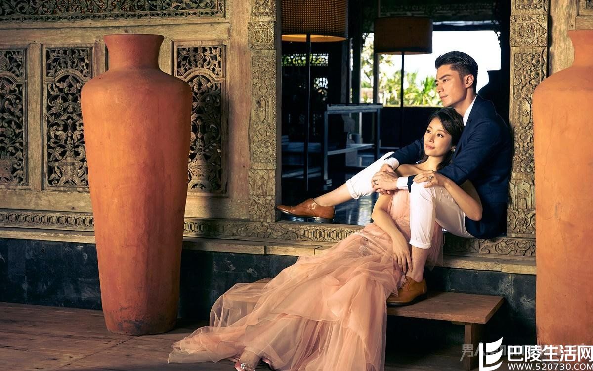 林心如与霍建华婚纱照