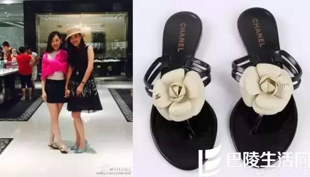 Chanel家经典山茶花拖鞋