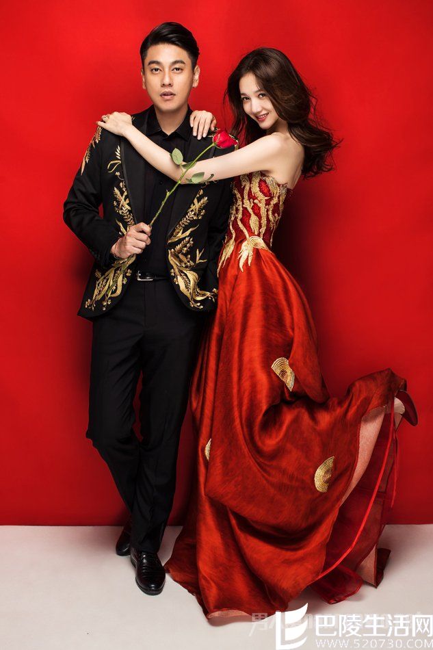 朱孝天韩雯雯结婚照