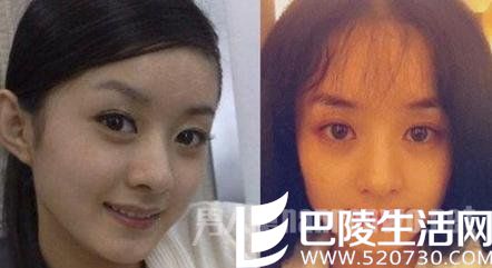 赵丽颖妆前妆后照