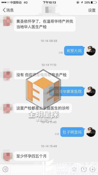 网曝黄圣依怀二胎
