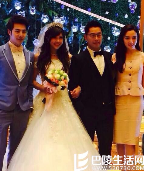 网友晒出张雨绮老公结婚照