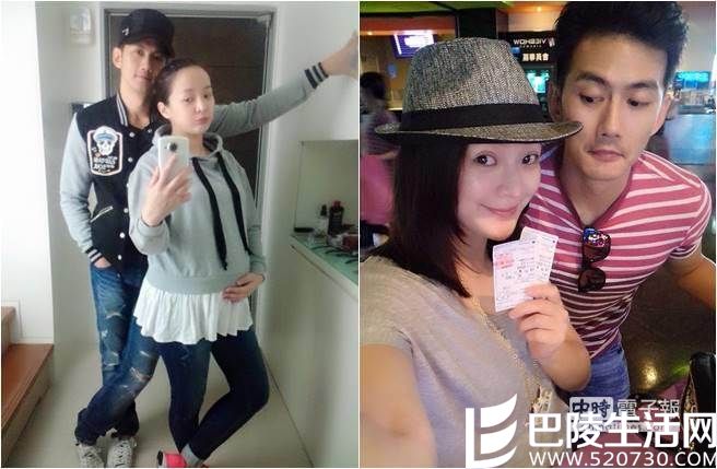 戴君竹素颜和老公黄怀晨合照