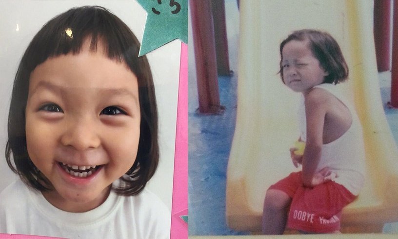 韩国女星童年旧照1：金世正