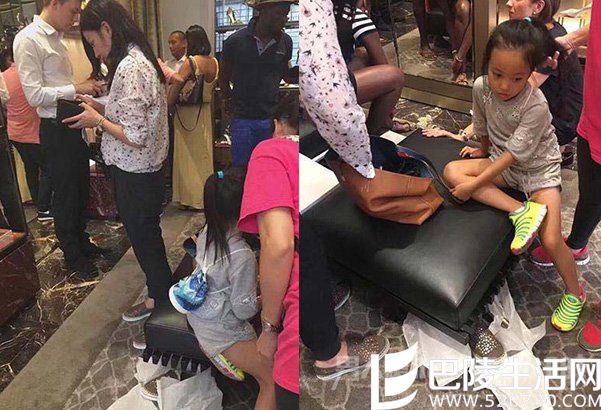 赵薇与女儿迪拜扫货