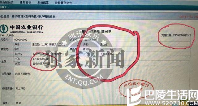 马蓉提供的银行流水截图 马蓉提供的银行流水截图