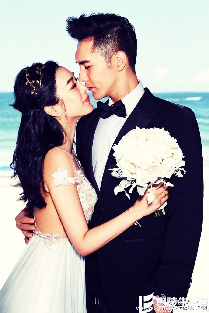 钟丽缇张伦硕健身房另类婚纱照曝光 狗粮喷一脸