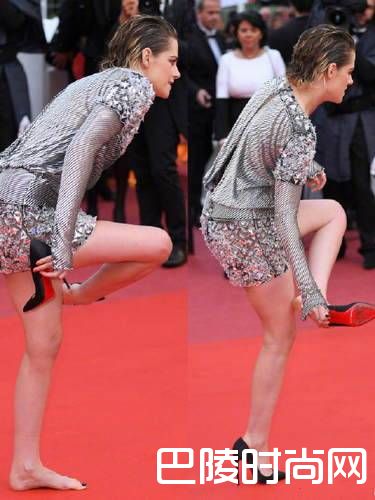 暮光女光脚走红毯照片