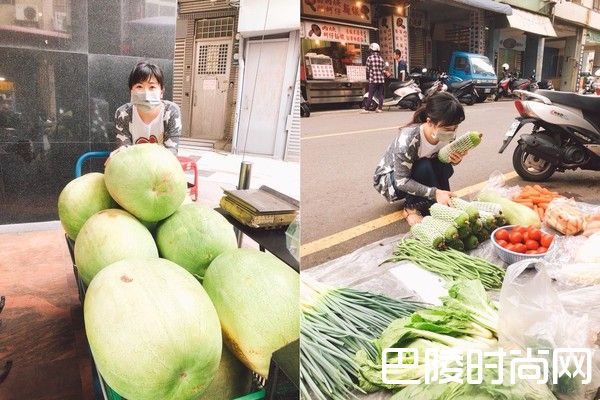 福原爱逛菜市场