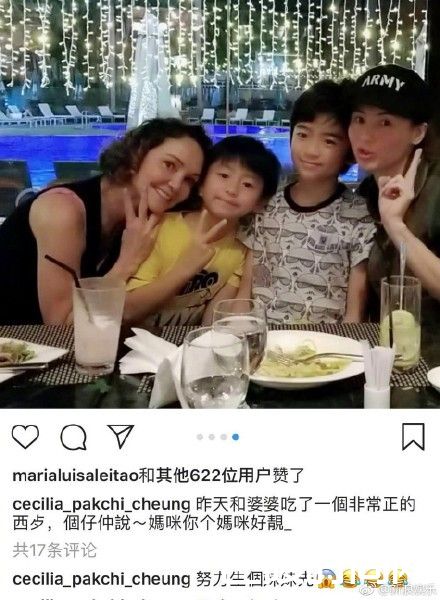 张柏芝和妈妈儿子照片