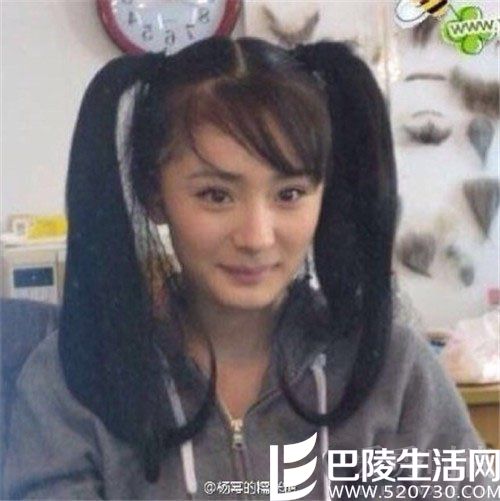 杨幂双辫照 杨幂双辫照