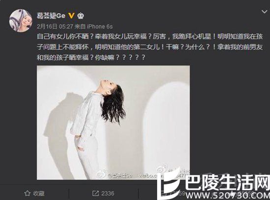 葛荟婕在微博炮轰章子怡