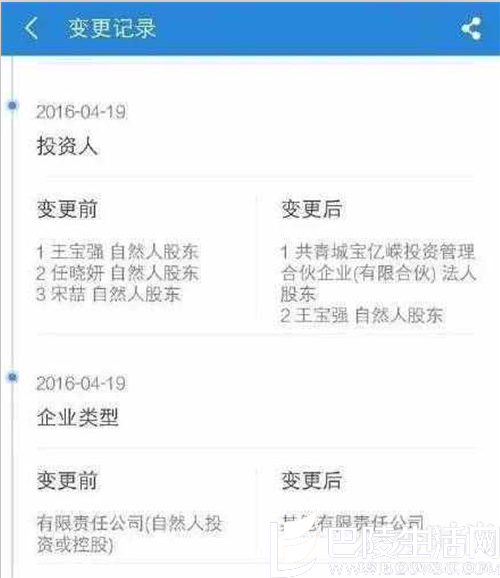 宝强公司变更 宝强公司变更