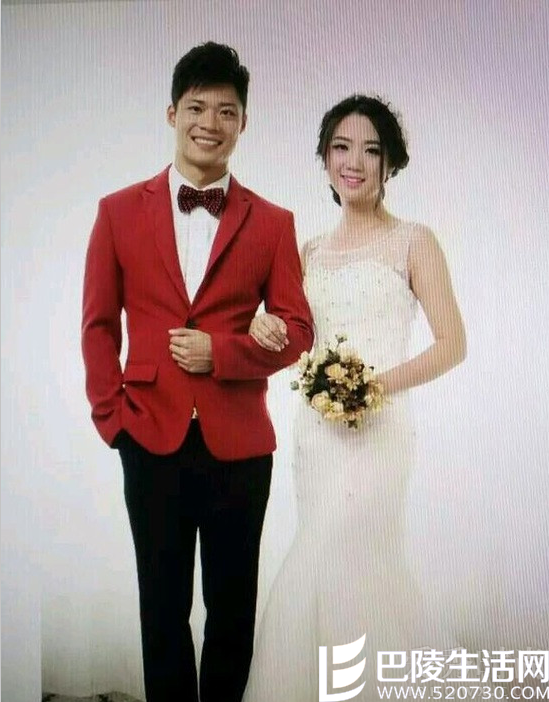 苏炳添与女友婚照照