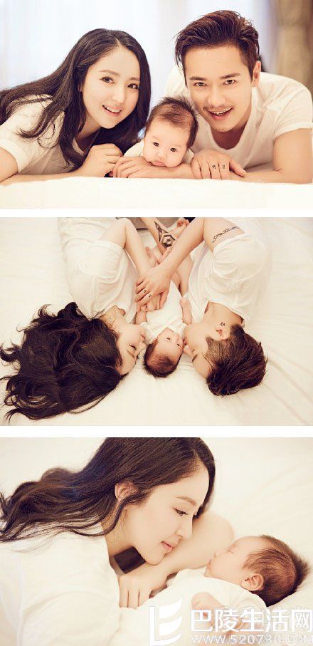 董璇高云翔一家三口写真