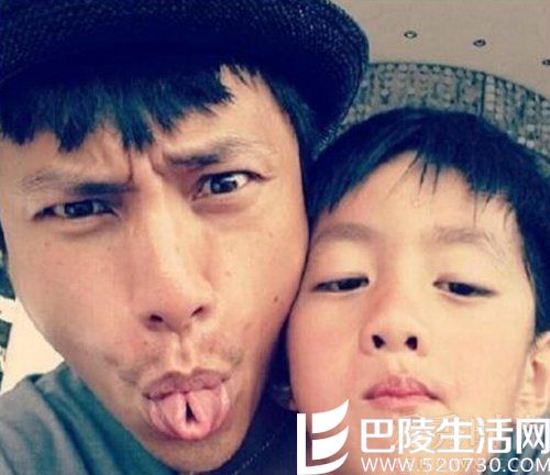 陈坤和儿子搞怪照