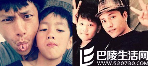 陈坤和儿子合影