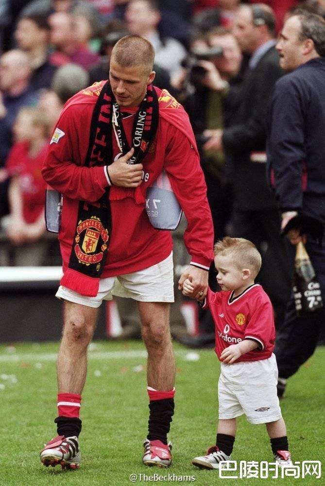 贝克汉姆和儿子照片