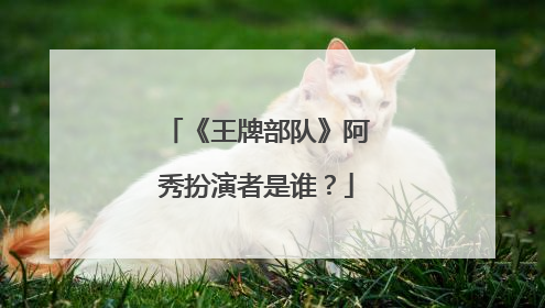 《王牌部队》阿秀扮演者是谁?