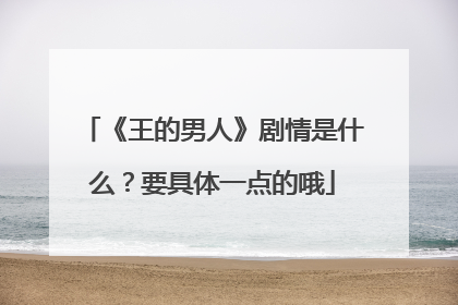 《王的男人》剧情是什么?要具体一点的哦