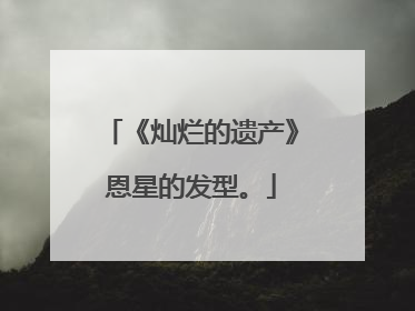 《灿烂的遗产》恩星的发型。