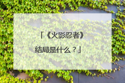 《火影忍者》结局是什么?