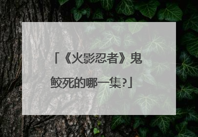 《火影忍者》鬼鲛死的哪一集?