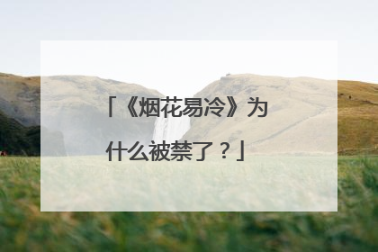 《烟花易冷》为什么被禁了?