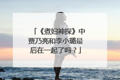 《煮妇神探》中贾乃亮和李小璐最后在一起了吗?
