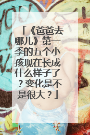 《爸爸去哪儿》第一季的五个小孩现在长成什么样子了?变化是不是很大?