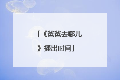 《爸爸去哪儿》播出时间