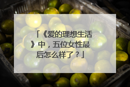 《爱的理想生活》中，五位女性最后怎么样了？