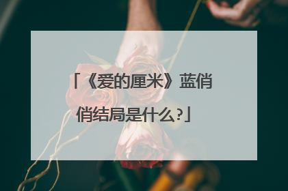 《爱的厘米》蓝俏俏结局是什么?