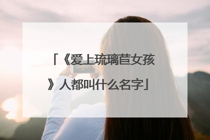 《爱上琉璃苣女孩》人都叫什么名字