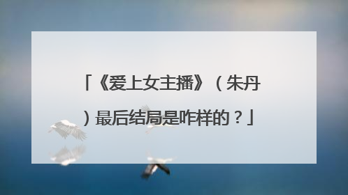 《爱上女主播》(朱丹)最后结局是咋样的?