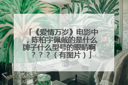 《爱情万岁》电影中，陈柏宇佩戴的是什么牌子什么型号的眼睛啊？？？（有图片）