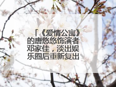 《爱情公寓》的唐悠悠饰演者邓家佳，淡出娱乐圈后重新复出，现状如何？