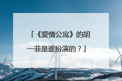 《爱情公寓》的胡一菲是谁扮演的?