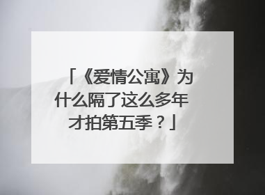 《爱情公寓》为什么隔了这么多年才拍第五季？