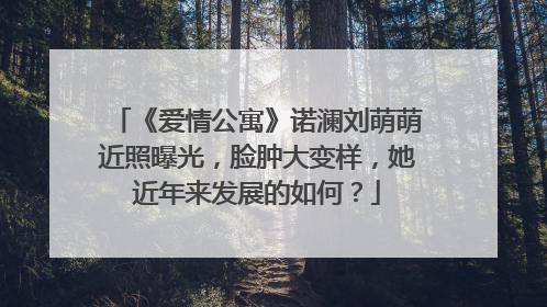 《爱情公寓》诺澜刘萌萌近照曝光，脸肿大变样，她近年来发展的如何？
