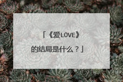《爱LOVE》的结局是什么？