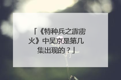 《特种兵之霹雳火》中吴京是第几集出现的?