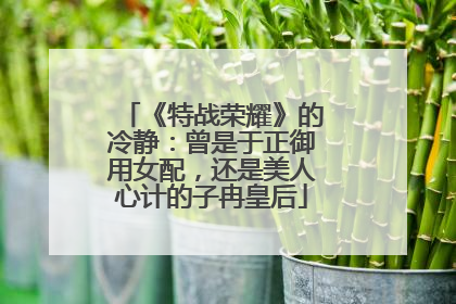 《特战荣耀》的冷静：曾是于正御用女配，还是美人心计的子冉皇后