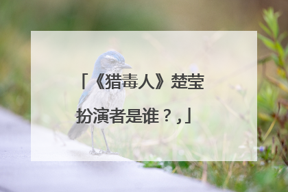 《猎毒人》楚莹扮演者是谁?,