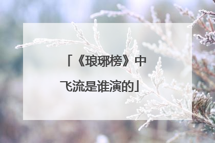 《琅琊榜》中飞流是谁演的