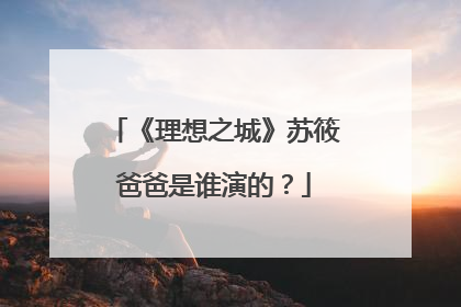《理想之城》苏筱爸爸是谁演的？