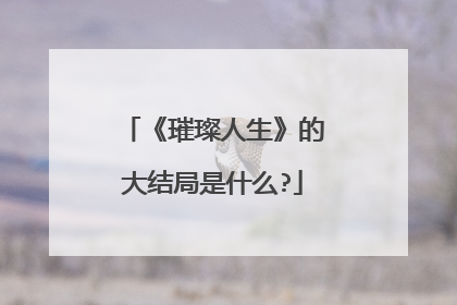 《璀璨人生》的大结局是什么?
