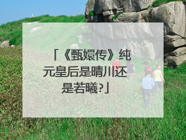 《甄嬛传》纯元皇后是晴川还是若曦?
