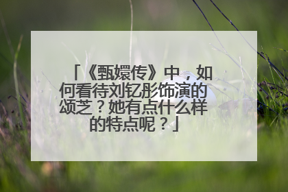 《甄嬛传》中，如何看待刘钇彤饰演的颂芝？她有点什么样的特点呢？