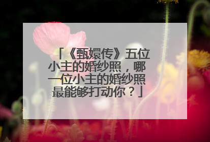 《甄嬛传》五位小主的婚纱照，哪一位小主的婚纱照最能够打动你？